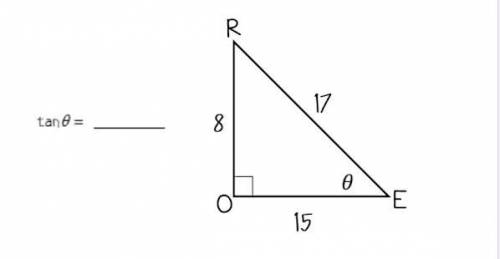 PLEASE HELP! Use triangle ROE to find the following. Leave the answer in fraction form (no decimal