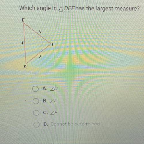 Which angle in ADEF has the largest measure?