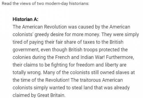 Which statement best explains why historian A mentions the issue of slavery while historian B does