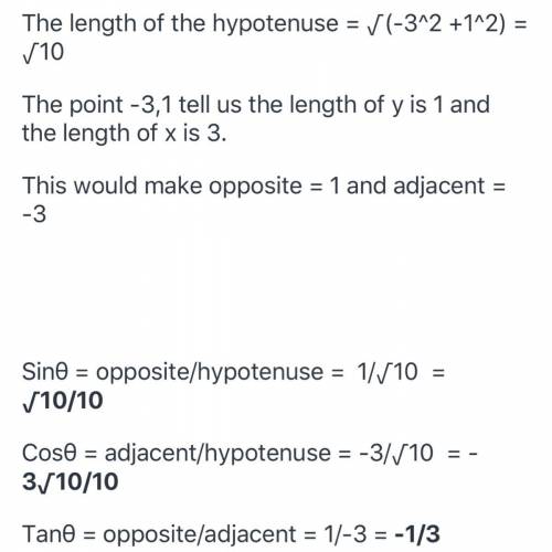Can someone tell me how they got the top part (the length of the hypotenuse...)

original question