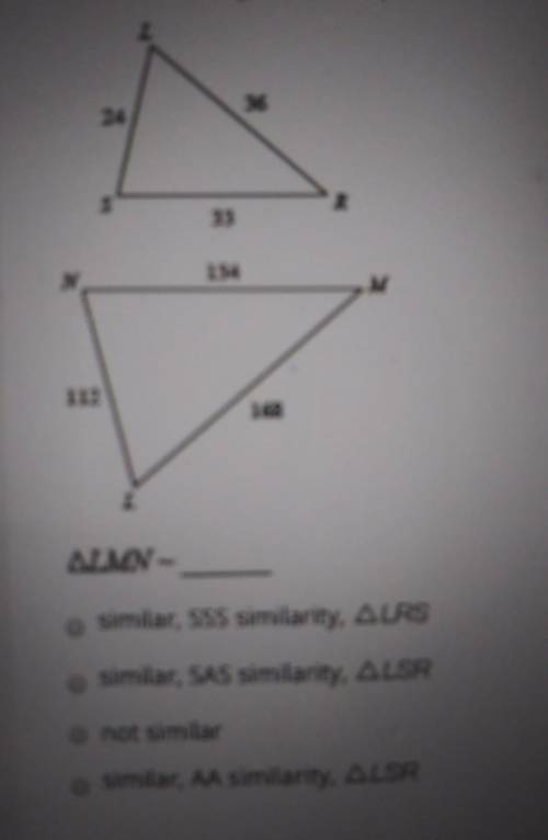 state if the triangles in each pair are similar. If so, State how you know they are similar and com