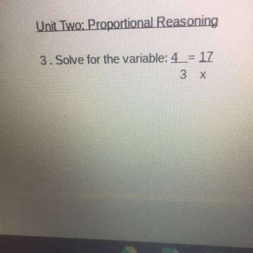 How do I solve for the variable