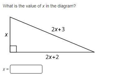 What is the value of x in the diagram?