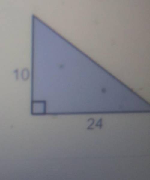 Use the Pythagorean theorem to find the unknown side of the righttriangle