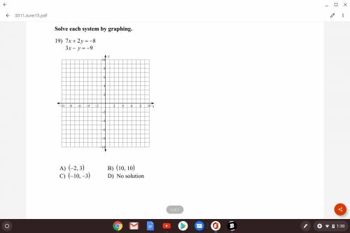Solve each equation by graphing (work shown appreciated)