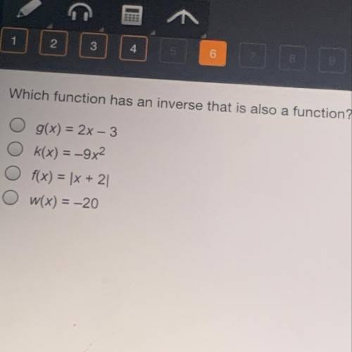 Which function has an inverse that is also a function?