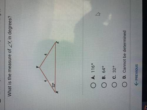 What is the measure of angle Y, in degrees?