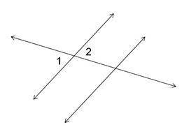 For the given figure, justify the statement ∠1 ≅ ∠2.  Alternate exterior angles are congruen