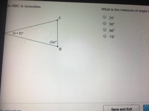 What is the measures of angle C