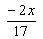 Help please! What is the excluded value? no excluded values x = 17 x = 0