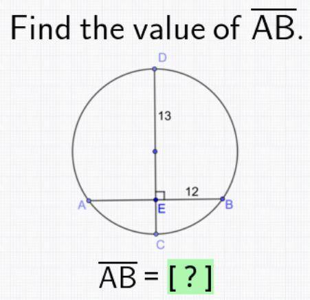 Chords and Arcs - What is the value of AB?