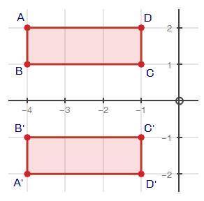 Help please! ASAP! What set of transformations could be applied to rectangle ABCD to create A'B'C'D
