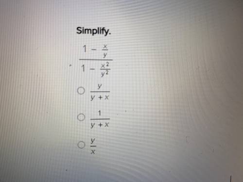 Simplify. multiple choice PLEASE HELP
