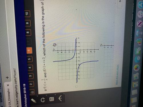 Plz help!! if f(x)=1/x and g(x)=x+3, which of the following is the graph of (f*g)(x)