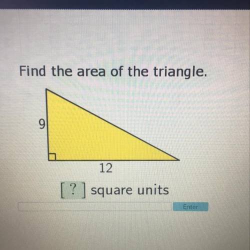 Find the area of the triangle ? Square units