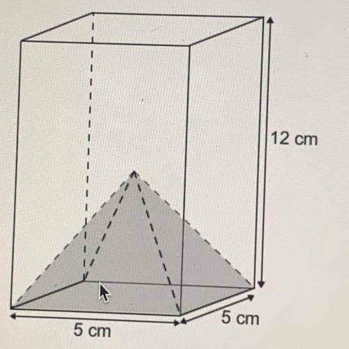 Hord

12 cm
5 cm
Resu
5 cm
A rectangular prism has a height of 12 centimeters and a square base wi