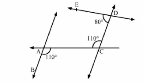 In the figure given below, state which lines are parallel and why?