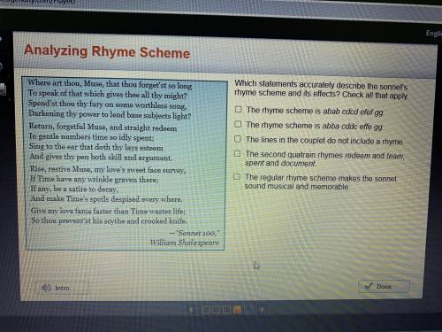 Analyzing rhyme scheme