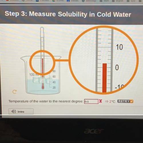Step 3: Measure Solubility in Cold Water

10
0
-10
80
100 m
60
-40
20
Temperature of the water to