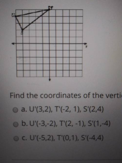 find the coordinates of the vertices of the triangle after a reflection across the line y= 3 and th