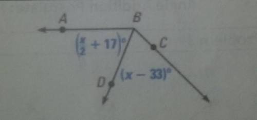 In each diagram the line BD bisects angle ABC. Find the measure of angle ABC