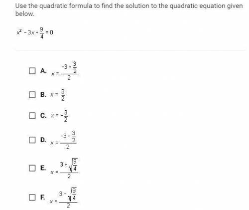 Use the quadratic formula to find the solution to the quadratic equation below pt2
