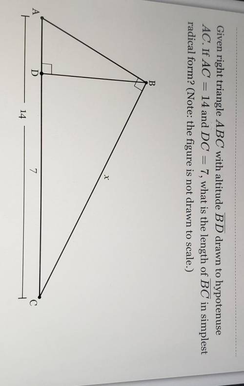 Can someone help me find the length of BC ipn simplest form?