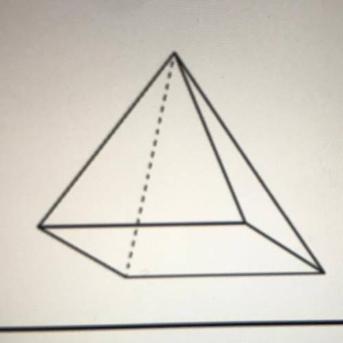 A square pyramid is cut with a plane that is parallel to the base of the pyramid. Which best descri