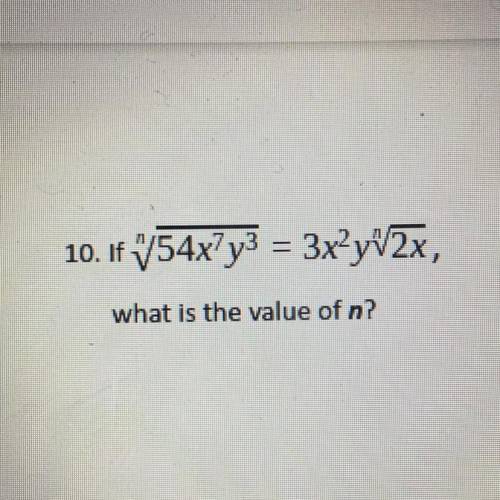 What is the value of n?