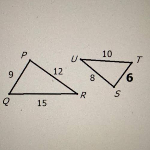 These triangles ARE similar! Which reason proves it?

Circle one:
AA~
SSS~
SAS~
SHOW CALCULATIONS