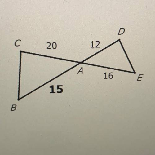 These triangles ARE similar! Which reason proves it?

Circle one:
AA~
SSS~
SAS~
SHOW CALCULATIONS