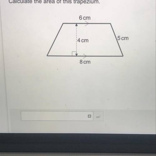 Calculate the area of this trapezium