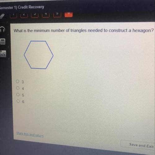 What is the minimum number of triangles needed to construct a hexagon?