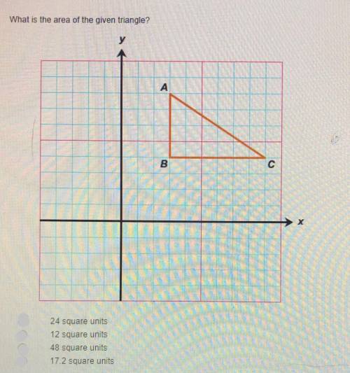 What is the area of the given triangle ?