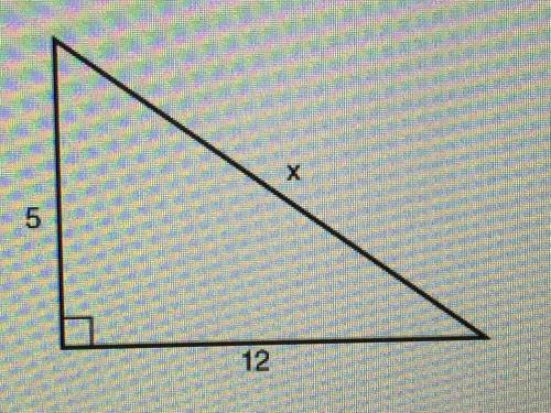 What is the measure of the hypotenuse?