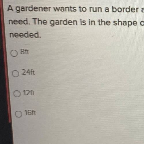 A gardener wants to run a border around the outside of her garden. She plots it on a grid to plan h