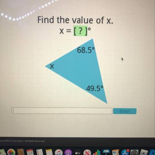 Find the value of x.
please help !!!