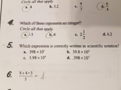 I need help on #5 on my summer packet my teacher never taught me this and I need help.