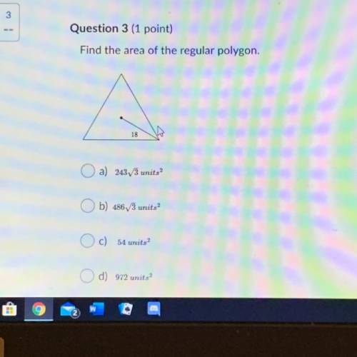 How do I find the area of a triangle if all I have is this?