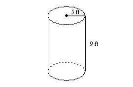 Find the surface area of the cylinder. Use 3.14 for pi and round your answer to the nearest tenth.