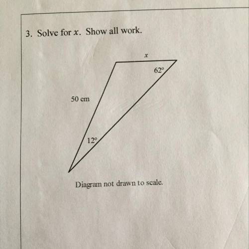 Solve for X. Show all work