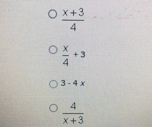 If f (x) = 4x-3, what is f (x)?
Picture is the options