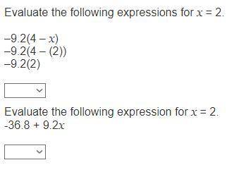 Evaluate the following expressions for x = 2. please help in 5 mins
