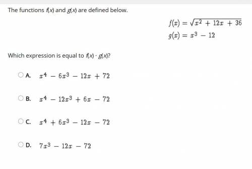 Which expression is equal to f(x) times g(x)?