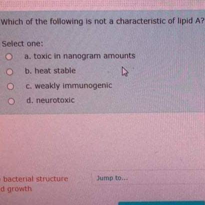 Which of the following not of lipid a