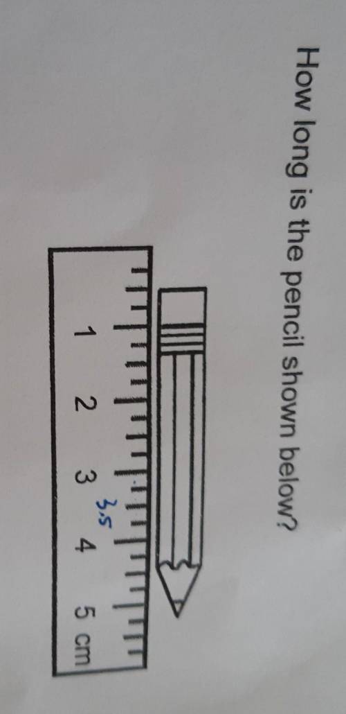 19.How long is the pencil shown below?3.51 2345 cm