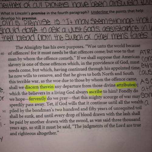 50 POINTS ! HELP (:(

In the previous paragraph, Lincoln makes several biblical references or Allu