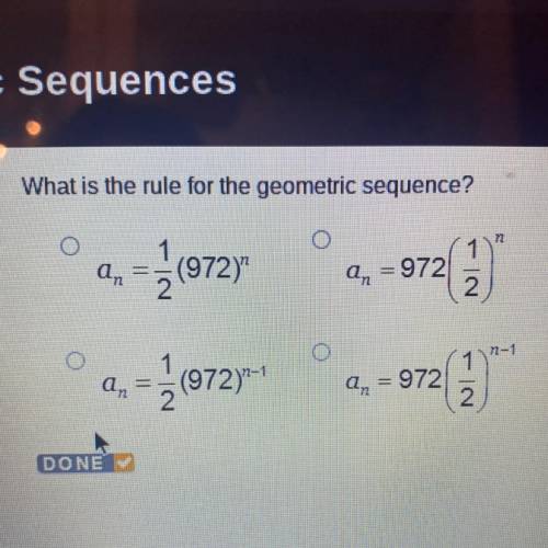 What is the rule for the geometric sequence ?