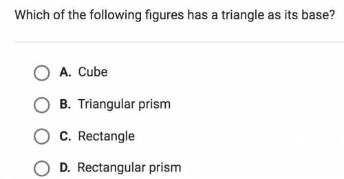 Which of the following figures has a triangle as its base?