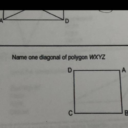 Name one diagonal polygon WXYZ